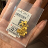 明牌珠宝 黄金项链女款 足金精品细密O字链吊坠配链AFR0017工费100 约42厘米 约2.07克 实拍图