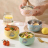 美厨（maxcook）316L不锈钢碗 汤碗双层隔热饭碗餐具面碗12cm 奶黄小飞机MCCU1992 实拍图