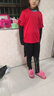 懿派儿童运动紧身衣训练服男女童足球篮球服四件套健身速干衣YIPAI 19205红色+黑灰四件套 30码150CM70斤左右 实拍图
