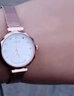 聚利时（Julius）手表女韩版简约时尚圆盘百搭石英学生女士手表金带白盘JA-829C 实拍图