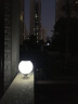 港度 太阳能灯柱头市电两用家用围墙灯圆形球灯led路灯庭院防水门壁灯 2w球灯三色遥控直径20cm 实拍图