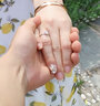 meluxe美奈  18K金钻戒求婚结婚钻石戒指女克拉效果对戒 生日礼物送女友 1克拉效果FG色50分 实拍图