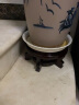伊莲鱼缸花瓶高脚底座陶瓷木质制木托树脂瓷器奇石工艺品花盆架子摆件 直径22CM高12.5cm左右 实拍图