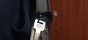 HONEST百诚钥匙扣汽车不锈钢穿皮带钥匙链防丢钥匙圈锁匙环刻字创意挂件 优雅黑 实拍图