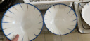 摩登主妇墨蓝陶瓷饭碗家用日式双耳汤碗小碗复古高颜值餐具釉下彩汤碗 墨蓝-方形汤碗 1个 实拍图