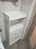 雅刻丽浴室卫生间置物架落地多层储物架收纳架防水厕所边柜整理架层架 白色 MK-T-2抽屉-长50宽30高100厘米 实拍图