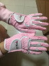 PGM 高尔夫手套 女士高尔夫球超纤布手套 带防滑颗粒手套 双手 双手 粉白色【1副装】 19 码 实拍图