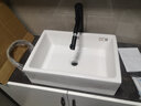乐牧北欧台上盆方形家用洗手盆盘单盆卫生间洗漱台盆洗脸盆大小尺寸陶瓷面盆艺术盆洗手池加深 5号盆（510*360*150） 配龙头套餐（默认黑色抽拉龙头） 实拍图