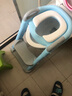 Joying Baby儿童坐便器辅助器马桶梯椅女宝宝小孩男孩厕所马桶架盖婴儿座垫圈 阶梯式座便器 蓝色 2个白色软垫 实拍图