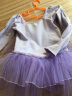 三沙（Sansha）长袖TUTU裙式儿童体服芭蕾舞蹈服练功表演比赛裙68AF0001浅紫L 晒单实拍图