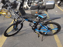 Jeep 吉普自行车折叠山地车前后双减震碟刹变速山地自行车-战神 战神-黑蓝三刀一体轮 27速26寸（适合身高1.6~1.80m) 实拍图