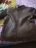 恒源祥皮衣男秋冬新款立领皮夹克加绒加厚保暖外套中年男士爸爸秋冬装 H58229458焦糖色 加绒 L 175 实拍图