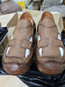 男鞋子凉鞋包头透气真皮鞋男士半拖鞋牛筋底沙滩男款夏季镂空软底外穿2022年新款开车父亲懒人一脚蹬夏天 卡其色 46 实拍图