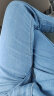 啄木鸟牛仔裤男士夏季冰丝2024新款长裤高端修身百搭潮流休闲裤男款直筒 浅蓝色 33（145-150斤） 晒单实拍图