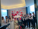 冬逸伴郎服西式兄弟装男结婚团服装西装外套衬衫马甲三件套装礼服春季 白长袖+黑马甲+黑裤+领结 4XL 实拍图