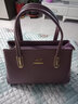 北狐正品包包女真皮2024新款中年大气手提包女士妈妈包牛皮大容量 612紫色 (真皮授权) 实拍图