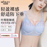 海狸嗨哩（McHiley）哺乳内衣夏季薄款防下垂聚拢产后喂奶专用孕妇文胸怀孕期大胸罩超 海盐蓝+月光米 XL(125-150/85A-E,90A) 实拍图