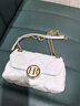 HR赫莲娜包包女包菱格链条包女小包女士单肩斜挎包女生日礼物 白色 实拍图