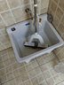 荣洁自动下水家用不脏手大洗拖把池陶瓷阳台台控小号卫生间方形拖布池 007号(长53宽42)+手动过滤 实拍图