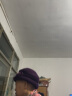 浩冠 秋冬天中老年帽子女冬季兔毛针织毛线帽奶奶老人帽中年妈妈帽围巾 深紫色 帽子围巾套装 晒单实拍图
