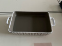 苏氏陶瓷（SUSHI CERAMICS）烤盘家用芝士焗饭盘烤箱专用烘焙用具长方形双柄陶瓷盘8.8英寸 晒单实拍图