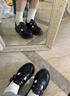 马丁（DR.MARTENS）8065 Mary Jane芭蕾夏舒适光面皮浅口皮鞋玛丽珍鞋 黑色 36 实拍图