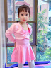艾舞戈儿童舞蹈服长袖小外套女童跳舞披肩练功服上衣 粉色-厚绒 M码 实拍图