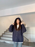 JEANSWEST CLUB真维斯加绒连帽开衫卫衣女潮牌外套秋冬季休闲时尚百搭运动帽衫 实拍图