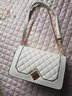 曼兹威包包女包小包韩版时尚单肩包链条菱格包ins时尚小香风女士斜挎包 白色 实拍图
