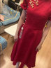 塞德勒旗袍敬酒服新娘订婚连衣裙红色小礼服裙女回门2024新款平时可穿夏 酒红色 L（建议106-115斤） 晒单实拍图