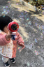 DEERC泡泡机儿童自动电动加林特1-3岁网红吹泡泡枪棒玩具男女生日礼物 充电款【10包液+1瓶水+礼盒】红 实拍图