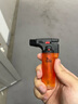 LUBINSKI雪茄打火机喷火枪防风创意迷你打火机耐用单火充气火机喷枪点烟器 橙色 1个 实拍图