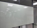 惠鑫钢化玻璃白板超白哑光投影磁性办公写字板家庭移动会议展板教学手写板培训儿童画板磁吸玻璃净白板 120*240CM 实拍图