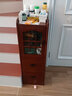 临山 斗柜实木 餐边柜客厅茶水柜抽屉式收纳柜中式茶柜小窄柜储物柜 胡桃色(30*40*90) 实拍图