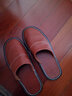 熙慕莱 牛皮拖鞋男凉拖鞋女拖鞋真皮情侣包头家居春秋冬季防滑 棕色(男鞋) 39-40 码【27】 实拍图