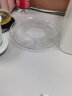 青苹果（QINGPINGGUO）时尚玻璃果盘圆形盘透明玻璃水果盘玻璃盘子干果盘西瓜盘KTV果盘 1101-4网格纹玻璃深果盘 26.5CM 实拍图