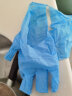 塞莫诗 一次性手套蓝色丁腈100只/盒 弹性贴手防水耐污清洁 中号 实拍图
