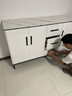 梵艾奇 餐边柜现代简约茶水柜客厅白色烤漆大容量收纳置物柜厨房碗柜 晶美A944【长139.4宽40高90cm】 实拍图