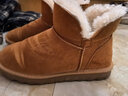 红蜻蜓雪地靴冬款厚底羊毛加绒短靴女鞋防寒保暖女雪地女棉鞋WLC43471 棕色 38 实拍图