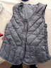 雅鹿轻薄羽绒马甲女短款背心内穿内搭坎肩内胆修身秋冬季保暖马夹 蓝色 M 推荐95-105斤 实拍图