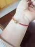 潘多拉（PANDORA）[新年礼物]单圈牛皮革手链绳红色素圈本命年diy百搭礼物送女友 红色 19cm 实拍图