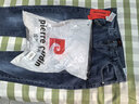 皮尔卡丹（pierre cardin）牛仔裤男夏季修身潮流潮牌透气商务休闲裤小脚长裤男磨白蓝33码 实拍图
