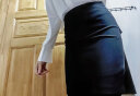 瑧鸟夏款职业裙子包臀正装一步半身裙销售面试工作修身黑色西裙女001 黑色短裙-薄款 S 实拍图