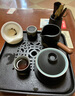 苏氏陶瓷（SUSHI CERAMICS）国潮风釉画彩茶具套装千里江山功夫茶杯实木茶壶公道杯礼盒装 实拍图