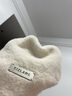 苏木佰新款兔毛帽子女秋冬日系堆堆帽保暖遮脸防寒毛绒帽护耳冷帽冬 白色 实拍图