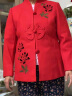 兰雅飞中国民族风婚庆妈妈唐装中年女冬装中老年毛呢外套婆婆结婚礼服装 大红色 2XL（115-125斤） 晒单实拍图