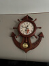 枫叶（MapleLeaf） 欧式船舵创意实木挂钟家用摇摆简约艺术石英钟客厅现代装饰时钟 7038大号板栗色-日本机芯 实拍图