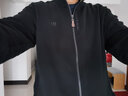 JEEP夹克男外套纯棉春秋季新款男装宽松大码开衫卫衣休闲立领男士上衣 黑色 3XL (建议体重180-200斤) 实拍图