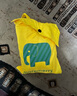 smally儿童雨衣女雨披斗篷式宝宝幼儿园小孩小学生书包位男童上学衣全身 黄色大象升级版大帽檐 XL（建议身高115-130cm） 实拍图