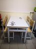 贝格娅 钢化玻璃餐桌椅组合简约现代餐桌长方形家用小户型吃饭桌子4人/6人 餐桌 120*70配6椅套餐 实拍图